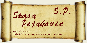 Spasa Pejaković vizit kartica